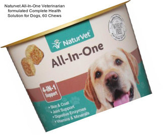 Naturvet All-In-One Veterinarian formulated Complete Health Solution for Dogs, 60 Chews