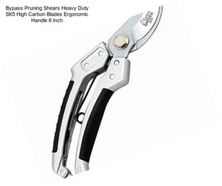 Bypass Pruning Shears Heavy Duty SK5 High Carbon Blades Ergonomic Handle 8 Inch