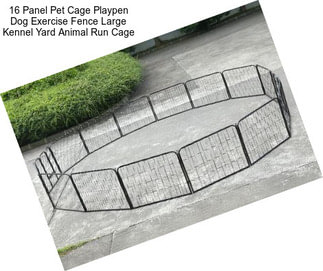 16 Panel Pet Cage Playpen Dog Exercise Fence Large Kennel Yard Animal Run Cage