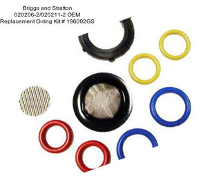 Briggs and Stratton 020206-2/020211-2 OEM Replacement O-ring Kit # 196002GS