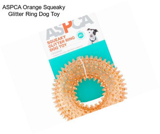 ASPCA Orange Squeaky Glitter Ring Dog Toy