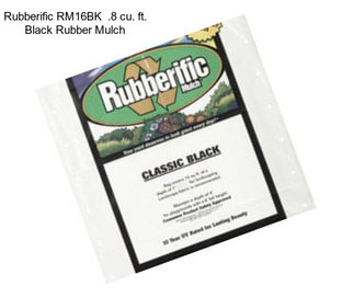 Rubberific RM16BK  .8 cu. ft. Black Rubber Mulch