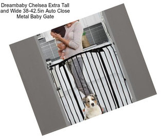 Dreambaby Chelsea Extra Tall and Wide 38-42.5in Auto Close Metal Baby Gate