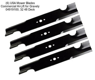 (6) USA Mower Blades Commercial Hi-Lift for Gravely 04919100, 32\