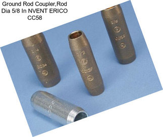 Ground Rod Coupler,Rod Dia 5/8 In NVENT ERICO CC58
