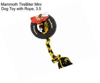 Mammoth TireBiter Mini Dog Toy with Rope, 3.5\