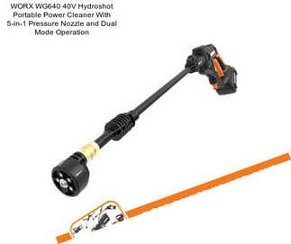 WORX WG640 40V Hydroshot Portable Power Cleaner With 5-in-1 Pressure Nozzle and Dual Mode Operation