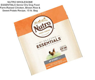 NUTRO WHOLESOME ESSENTIALS Senior Dry Dog Food Farm-Raised Chicken, Brown Rice & Sweet Potato Recipe, 15 lb. Bag