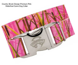 Country Brook Design Premium Pink Waterfowl Camo Dog Collar