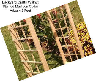 Backyard Crafts Walnut Stained Madison Cedar Arbor - 3 Feet