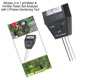Micelec 2 in 1 pH Meter & Fertility Tester Soil Analyzer with 3 Probes Gardening Tool