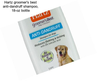 Hartz groomer\'s best anti-dandruff shampoo, 18-oz bottle