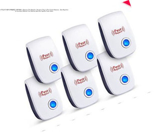6 PK [2018 NEW UPGRADED] LIGHTSMAX - Ultrasonic Pest Repeller - Electronic Plug -In Pest Control Ultrasonic - Best Repellent for Cockroach Rodents Flies Roaches Ants Mice Spiders Fleas Indoor
