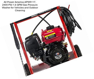 All Power America APW5117, 2400 PSI 1.6 GPM Gas Pressure Washer for Vehicles and Outdoor Cleaning