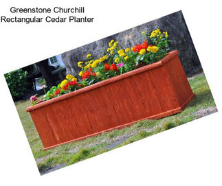 Greenstone Churchill Rectangular Cedar Planter