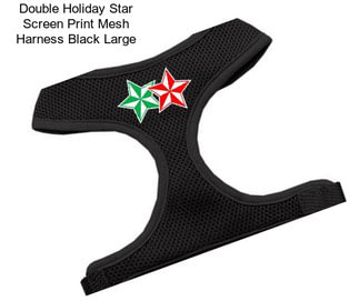 Double Holiday Star Screen Print Mesh Harness Black Large