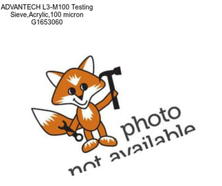 ADVANTECH L3-M100 Testing Sieve,Acrylic,100 micron G1653060