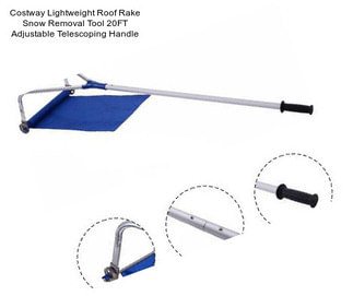 Costway Lightweight Roof Rake Snow Removal Tool 20FT Adjustable Telescoping Handle