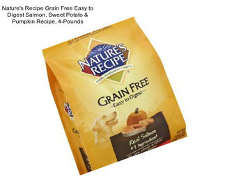 Nature\'s Recipe Grain Free Easy to Digest Salmon, Sweet Potato & Pumpkin Recipe, 4-Pounds