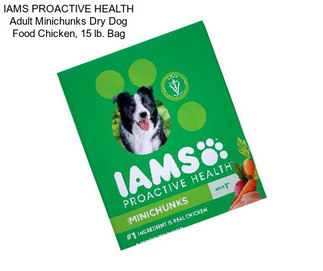 IAMS PROACTIVE HEALTH Adult Minichunks Dry Dog Food Chicken, 15 lb. Bag