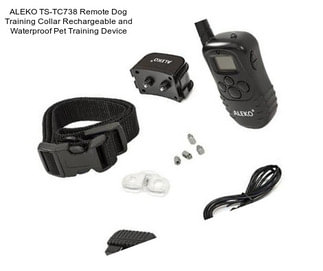 ALEKO TS-TC738 Remote Dog Training Collar Rechargeable and Waterproof Pet Training Device