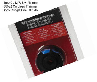 Toro Co M/R Blwr/Trmmr 88532 Cordless Trimmer Spool, Single Line, .065-In.