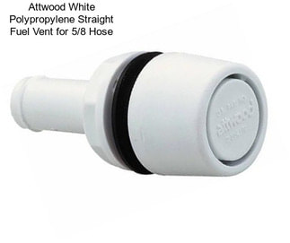 Attwood White Polypropylene Straight Fuel Vent for 5/8\