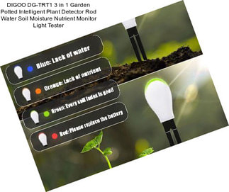 DIGOO DG-TRT1 3 in 1 Garden Potted Intelligent Plant Detector Rod Water Soil Moisture Nutrient Monitor Light Tester