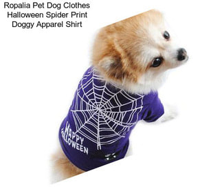 Ropalia Pet Dog Clothes Halloween Spider Print Doggy Apparel Shirt