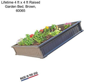 Lifetime 4 ft x 4 ft Raised Garden Bed, Brown, 60065