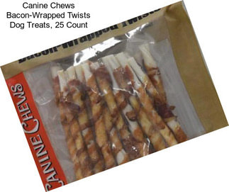 Canine Chews Bacon-Wrapped Twists Dog Treats, 25 Count