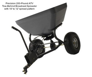 Precision 200-Pound ATV Tow-Behind Broadcast Spreader with 10\' to 12\' spread pattern