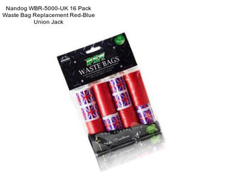 Nandog WBR-5000-UK 16 Pack Waste Bag Replacement Red-Blue Union Jack