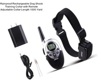 Rainproof Rechargeable Dog Shock Training Collar with Remote Adjustable Collar Length 1000 Yard