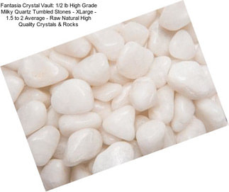 Fantasia Crystal Vault: 1/2 lb High Grade Milky Quartz Tumbled Stones - XLarge - 1.5\