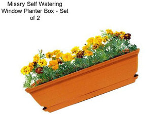 Missry Self Watering Window Planter Box - Set of 2