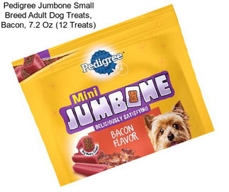 Pedigree Jumbone Small Breed Adult Dog Treats, Bacon, 7.2 Oz (12 Treats)