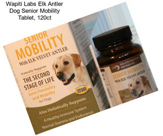 Wapiti Labs Elk Antler Dog Senior Mobility Tablet, 120ct