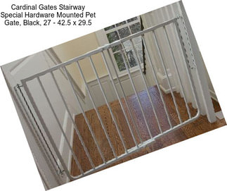 Cardinal Gates Stairway Special Hardware Mounted Pet Gate, Black, 27\
