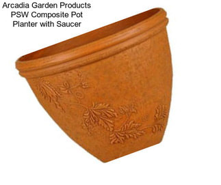 Arcadia Garden Products PSW Composite Pot Planter with Saucer