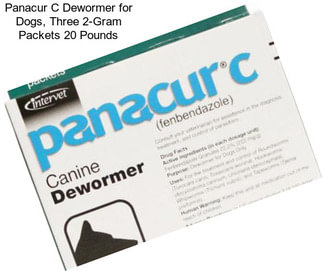 Panacur C Dewormer for Dogs, Three 2-Gram Packets 20 Pounds