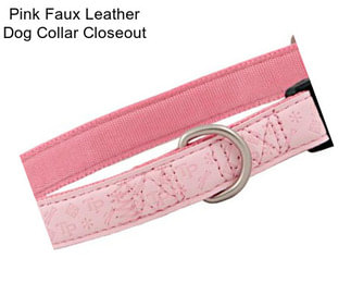 Pink Faux Leather Dog Collar Closeout