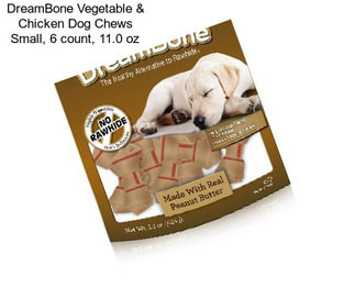 DreamBone Vegetable & Chicken Dog Chews Small, 6 count, 11.0 oz