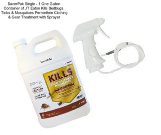 $averPak Single - 1 One Gallon Container of JT Eaton Kills Bedbugs, Ticks & Mosquitoes Permethrin Clothing & Gear Treatment with Sprayer