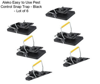 Aleko Easy to Use Pest Control Snap Trap - Black - Lot of 6