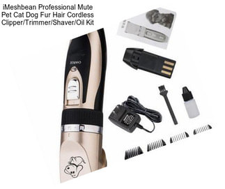 IMeshbean Professional Mute Pet Cat Dog Fur Hair Cordless Clipper/Trimmer/Shaver/Oil Kit