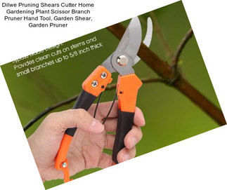 Dilwe Pruning Shears Cutter Home Gardening Plant Scissor Branch Pruner Hand Tool, Garden Shear, Garden Pruner