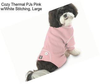 Cozy Thermal PJs Pink w/White Stitching, Large