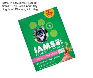 IAMS PROACTIVE HEALTH Small & Toy Breed Adult Dry Dog Food Chicken, 7 lb. Bag