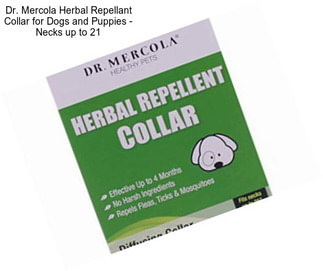 Dr. Mercola Herbal Repellant Collar for Dogs and Puppies - Necks up to 21\
